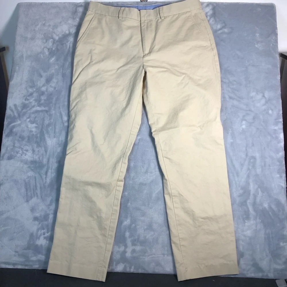 J. Crew Men's Flex Slim Bedford Straight-Fit Chino's Khaki Size 34 x 32